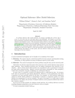 Optimal Inference After Model Selection