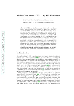 Efficient State-based CRDTs by Delta-Mutation