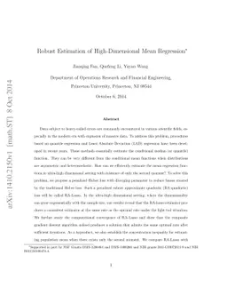 Robust Estimation of High-Dimensional Mean Regression