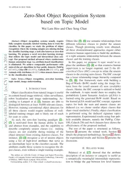 Zero-Shot Object Recognition System based on Topic Model