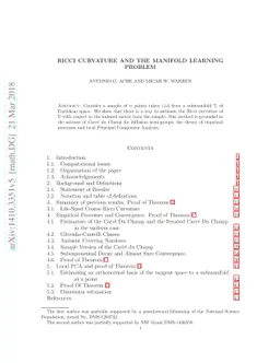 Ricci Curvature and the Manifold Learning Problem