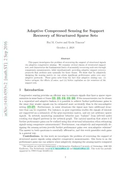 Adaptive Compressed Sensing for Support Recovery of Structured Sparse
  Sets