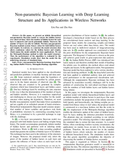 Non-parametric Bayesian Learning with Deep Learning Structure and Its
  Applications in Wireless Networks
