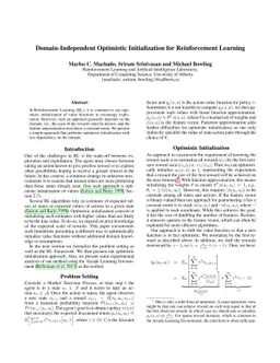 Domain-Independent Optimistic Initialization for Reinforcement Learning