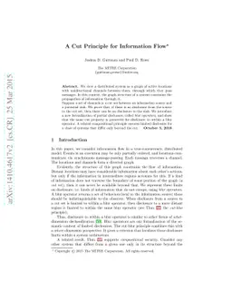 A Cut Principle for Information Flow