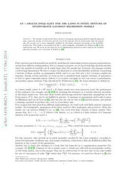 An \ell_1-oracle inequality for the Lasso in finite mixture of
  multivariate Gaussian regression models
