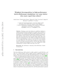 Weighted decomposition in high-performance lattice-Boltzmann
  simulations: are some lattice sites more equal than others?