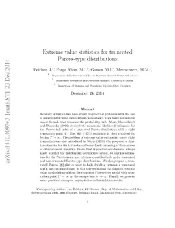 Extreme value statistics for truncated Pareto-type distributions