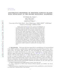 Convergence properties of weighted particle islands with application to
  the double bootstrap algorithm