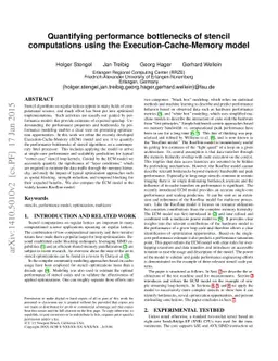 Quantifying performance bottlenecks of stencil computations using the
  Execution-Cache-Memory model