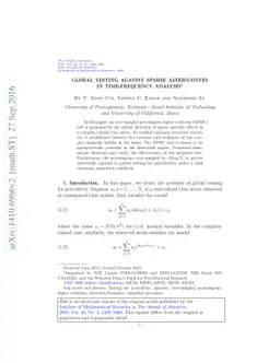 Global testing against sparse alternatives in time-frequency analysis