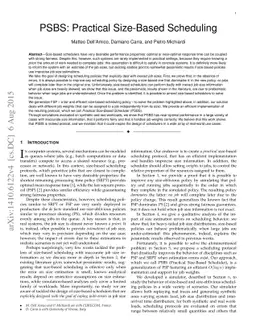 PSBS: Practical Size-Based Scheduling