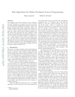 Fast Algorithms for Online Stochastic Convex Programming