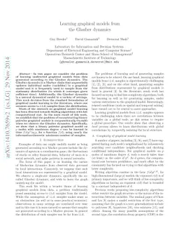 Learning graphical models from the Glauber dynamics