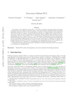Non-convex Robust PCA