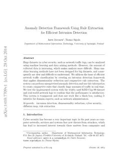 Anomaly Detection Framework Using Rule Extraction for Efficient
  Intrusion Detection