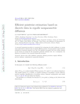 Efficient pointwise estimation based on discrete data in ergodic
  nonparametric diffusions