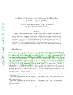 Multivariate response and parsimony for Gaussian cluster-weighted models