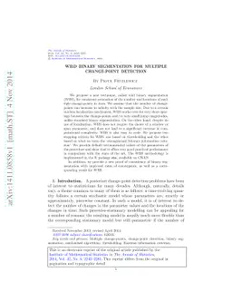 Wild binary segmentation for multiple change-point detection