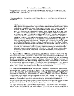 The Latent Structure of Dictionaries