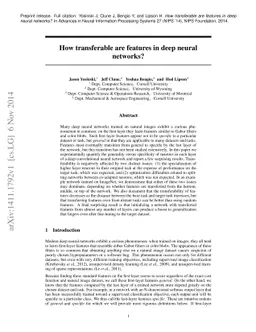 How transferable are features in deep neural networks?