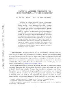 Faithful Variable Screening for High-Dimensional Convex Regression