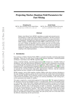 Projecting Markov Random Field Parameters for Fast Mixing
