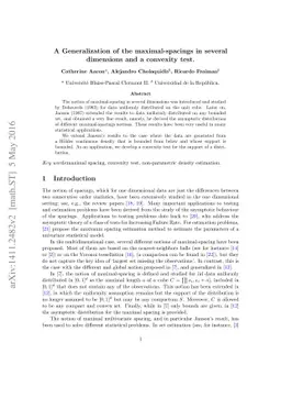 A Generalization of the maximal-spacings in several dimensions and a
  convexity test