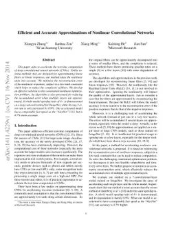 Efficient and Accurate Approximations of Nonlinear Convolutional
  Networks