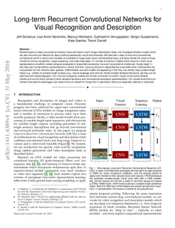 Long-term Recurrent Convolutional Networks for Visual Recognition and
  Description