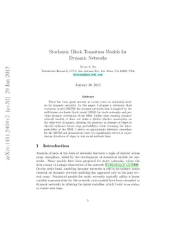 Stochastic Block Transition Models for Dynamic Networks