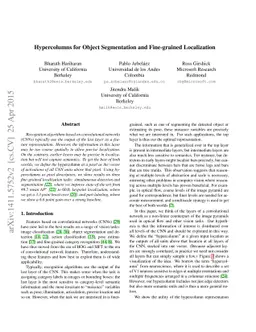 Hypercolumns for Object Segmentation and Fine-grained Localization