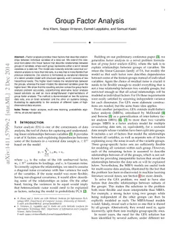 Group Factor Analysis