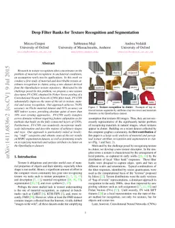 Deep convolutional filter banks for texture recognition and segmentation