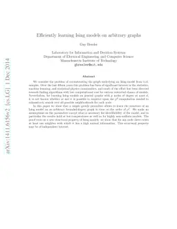 Efficiently learning Ising models on arbitrary graphs