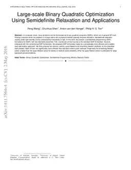 Large-scale Binary Quadratic Optimization Using Semidefinite Relaxation
  and Applications
