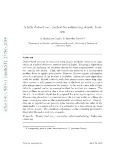 A fully data-driven method for estimating density level sets