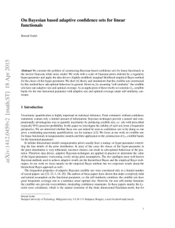 On Bayesian based adaptive confidence sets for linear functionals