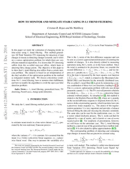 How to monitor and mitigate stair-casing in l1 trend filtering