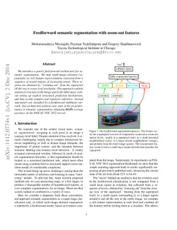 Feedforward semantic segmentation with zoom-out features