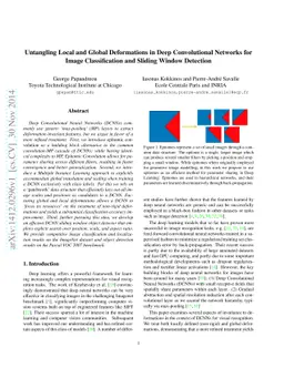 Untangling Local and Global Deformations in Deep Convolutional Networks
  for Image Classification and Sliding Window Detection