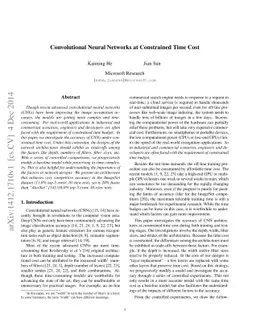 Convolutional Neural Networks at Constrained Time Cost