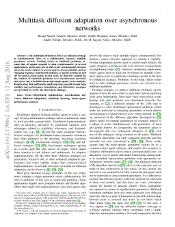 Multitask diffusion adaptation over asynchronous networks