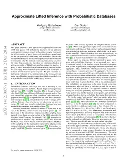 Approximate Lifted Inference with Probabilistic Databases