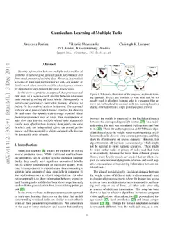 Curriculum Learning of Multiple Tasks