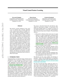 Visual Causal Feature Learning