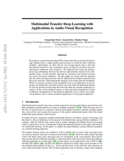 Multimodal Transfer Deep Learning with Applications in Audio-Visual
  Recognition