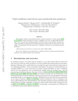 Valid confidence intervals for post-model-selection predictors