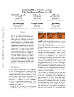 Translating Videos to Natural Language Using Deep Recurrent Neural
  Networks