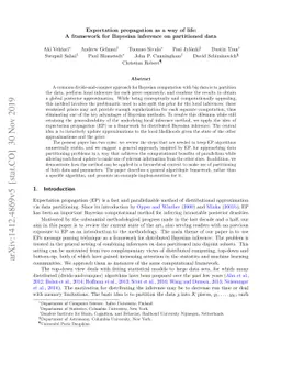 Expectation propagation as a way of life: A framework for Bayesian
  inference on partitioned data